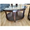 Image 2 : Glass Top Coffee Table and 2 Matching End Tables