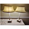 Image 1 : Set of 2 Vintage Stone Base Desk Lamps