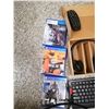 Image 2 : Three PS4 Games with Computer Keyboard and Pair of Headphones with Microphone Cord