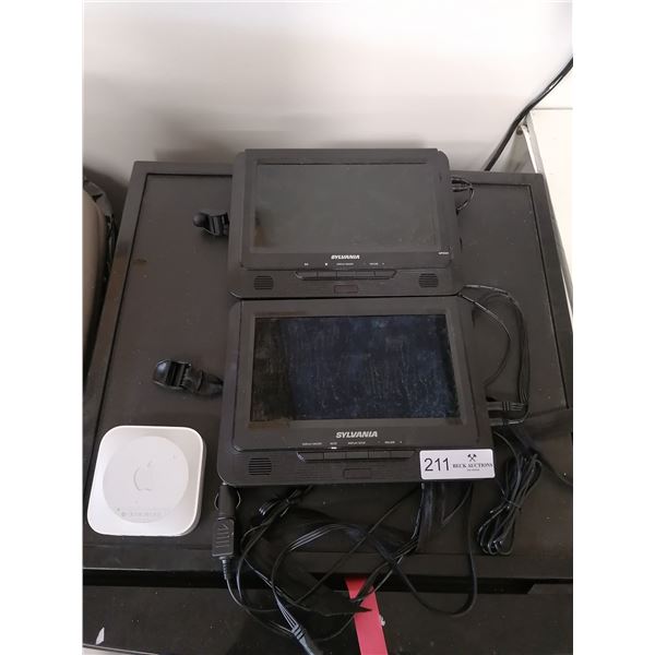 Sylvania Car DVD Player Set and Apple Airport Express Router