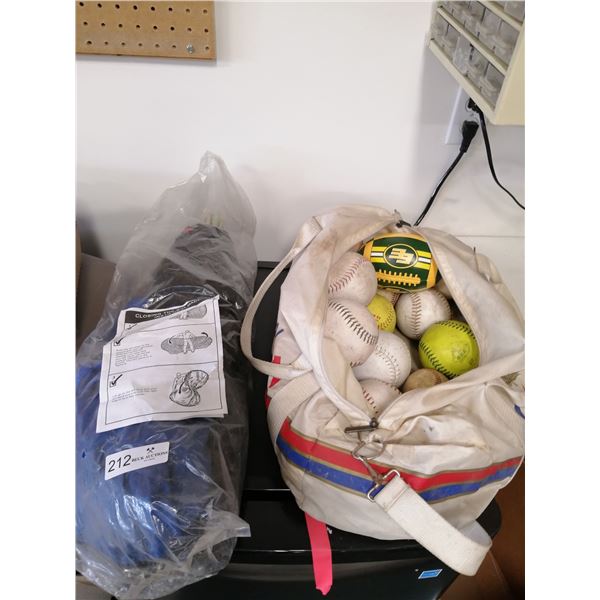 Big Daddy Insta-Net with Bag of Assorted Baseballs