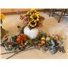 Image 1 : Decorative Pumpkin & Artificial Flowers