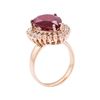 Image 4 : 9.44 ctw Ruby And Diamond Ring - 14KT Rose Gold