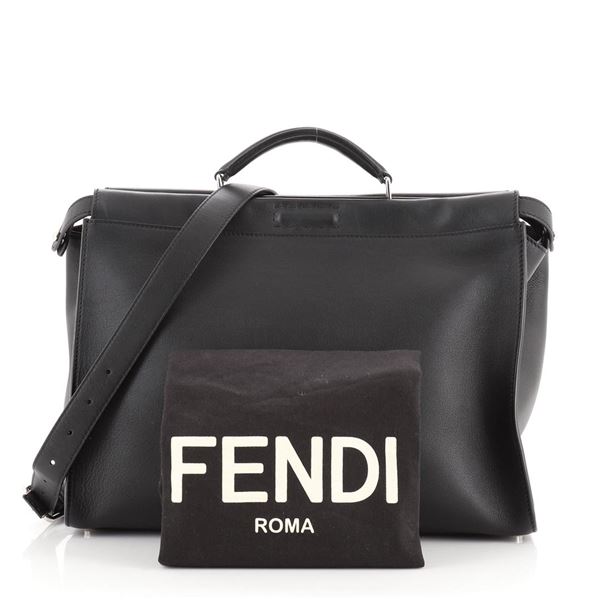 Fendi Monster Peekaboo Bag Calfskin Large Black