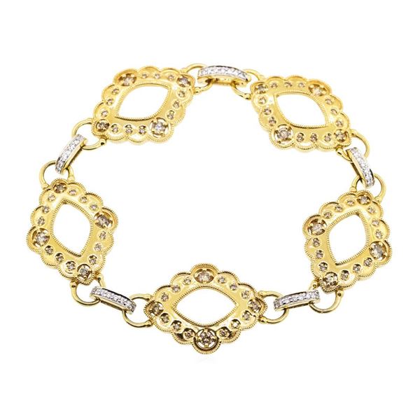 1.18 ctw Diamond Bracelet - 18KT Yellow Gold