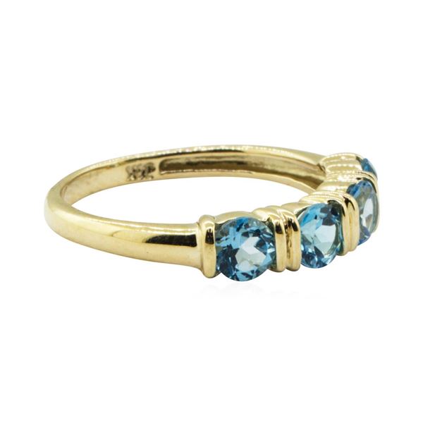 1.20 ctw Blue Topaz Ring - 14KT Yellow Gold