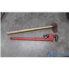 Image 1 : **Pipe Wrench and Sledge Hammer