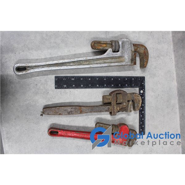 (3) Pipe Wrenches