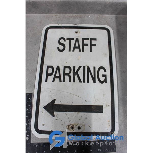 "Staff Parking" Metal Sign