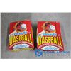 Image 1 : (2) Fleer 1991 Baseball Sticker&Card Wax Packs w/Box - BID PRICE x2