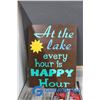 Image 2 : Outdoor/BBQ Items - Lake Happy Hour Sign, etc