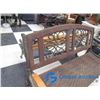 Image 2 : **Outdoor Garden Bench - Wicker w/Cast Inlays & Ends