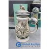 Image 10 : (4) Avon Collector Steins - BID PRICE x4 - Counry Music, Dogs, Blacksmith