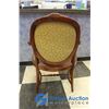 Image 13 : **Vintage Ornate French Provincial Solid Wood Sittng Chair w/Cross Stitched Upholstery