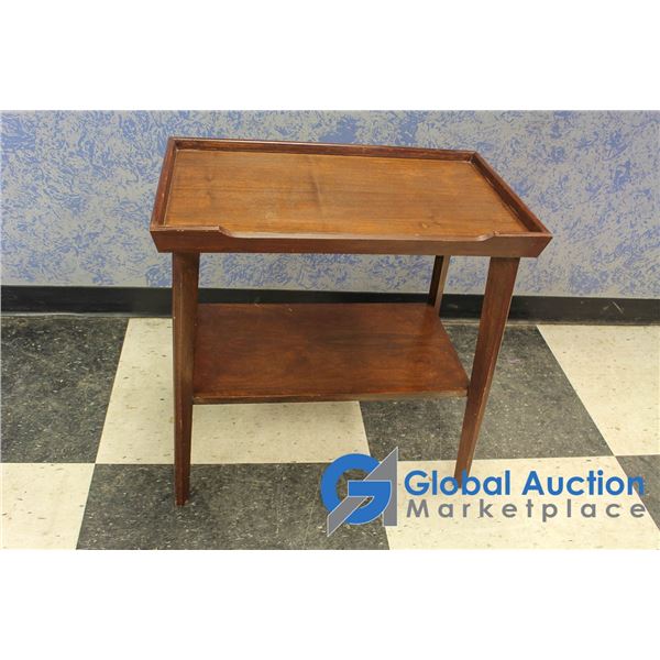 **Wooden Tea Service Side Table