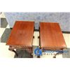 Image 2 : **(2) Ornate French Provincial Wooden Single Drawer Side Tables -BID PRICE x2