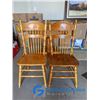 Image 1 : (2) Wooden Spindle Back Chairs - BID PRICE TIMES 2