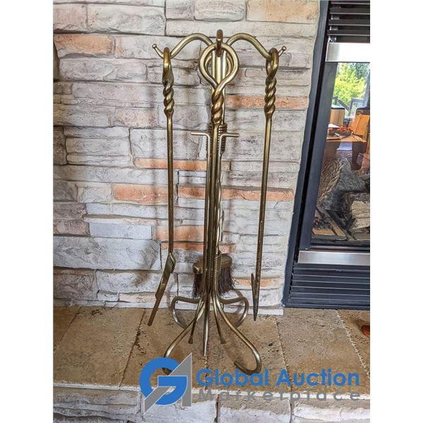 (5) Piece Metal Fire Place Set