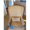 Image 2 : Beautiful Fabric Upholstered Arm Chair w/ Nailhead Accents