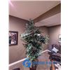 Image 2 : Large Approx 8 Foot Tall Fake Tree w/ Beautiful Decorative Tin Pot