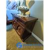 Image 2 : Vintage Wooden Sugar Bin - LAMP & CLOCK NOT INCLUDED