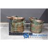 Image 2 : (2) Rustic Look Copper Planters