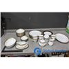 Image 1 : 36pc Contemporary Fine China By Noritake "Regent Gold" Fine Dinning Dish Set