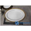Image 2 : 36pc Contemporary Fine China By Noritake "Regent Gold" Fine Dinning Dish Set