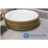 Image 6 : 36pc Contemporary Fine China By Noritake "Regent Gold" Fine Dinning Dish Set