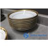 Image 8 : 36pc Contemporary Fine China By Noritake "Regent Gold" Fine Dinning Dish Set