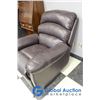 Image 2 : **Dark Brown Leather Power Lift and Recline Chair