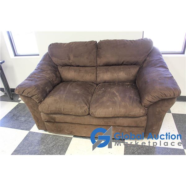 **Dark Brown Micro Fiber Love Seat