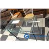 Image 2 : **Glass Top Metal Frame Kitchen Table