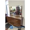 Image 1 : **Vintage 9-Drawer Dresser and Mirror - Matches Lot#3467 & #3469