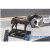 Image 3 : Steering Wheel Tie Rack w/Thermometer and a Horse Statue