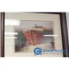 Image 2 : **Framed Lakeside Boat Picture