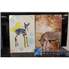 Image 1 : **NEW Fawn and Zebra Canvas Wall Art