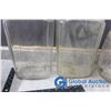 Image 8 : **(3) Large Glass Jugs in Wooden Fruit Crate