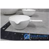 Image 10 : CoorsTek 60207, 60202 and 3Porcelain Ceramic Evaporating Dishs with Pouring Lip