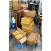 Image 1 : **Large Quantituy of Adjustable Oak Wooden Shelving