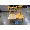 Image 1 : **(2) Vintage Wooden Spindle Back Chairs