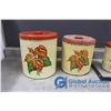 Image 2 : Vintage Tin Kitchen Container Set