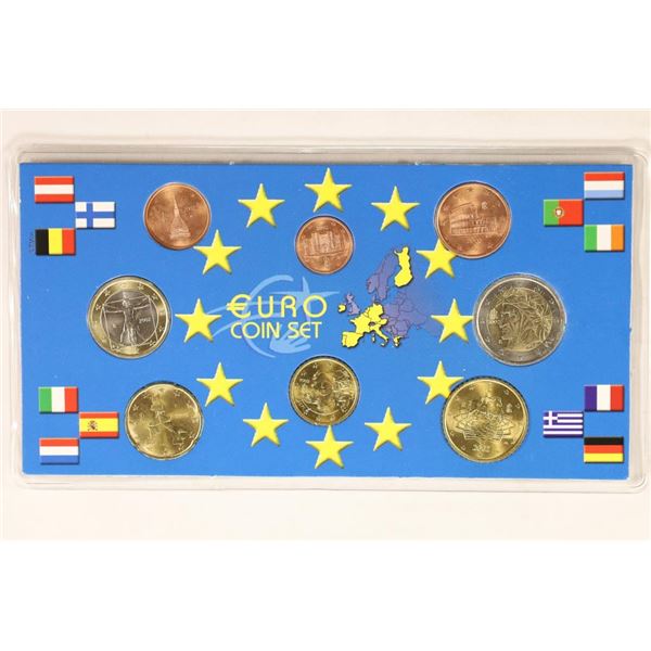2002 - 8 PIECES EURO COIN UNC SET IN SLEEVE