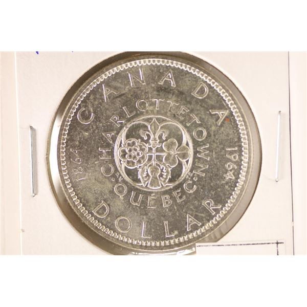 1964 CANADA CHARLOTTETOWN SILVER DOLLAR BU