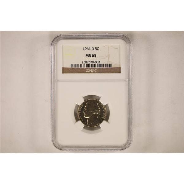 1964-D JEFFERSON NICKEL NGC MS65