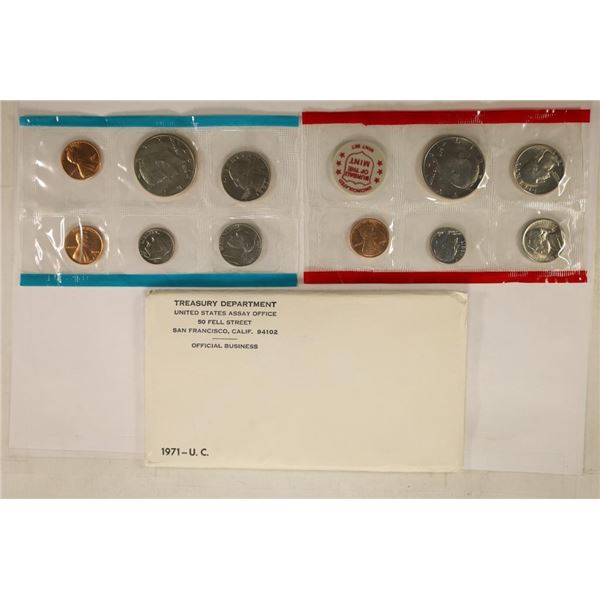 1971 US MINT SET (UNC) P/D/S (WITH ENVELOPE)
