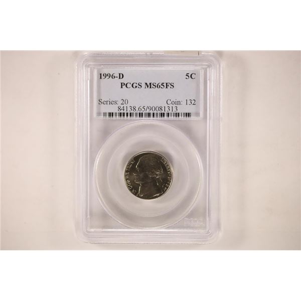 1996-D JEFFERSON NICKEL PCGS MS65FS