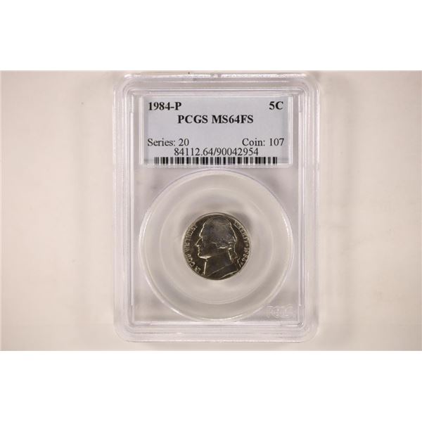 1984-P JEFFERSON NICKEL PCGS MS64FS