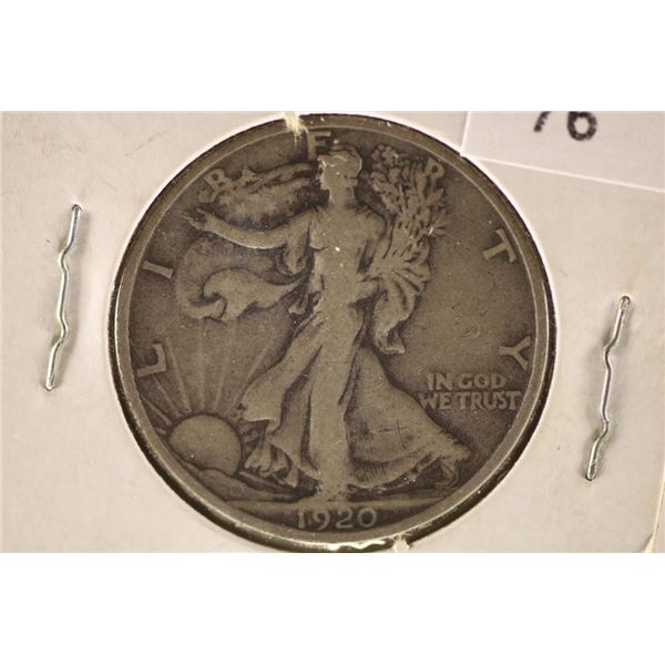 1920-S SILVER WALKING LIBERTY HALF DOLLAR