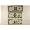 Image 1 : 1953, 1953-A & 1963 US $2 RED SEAL NOTES